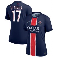 Billiga Paris Saint-Germain Vitinha #17 Hemma fotbollskläder Dam 2024-25 Kortärmad